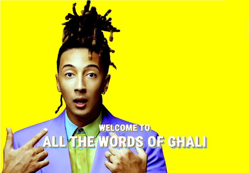 Tutte le parole di Ghali Cover